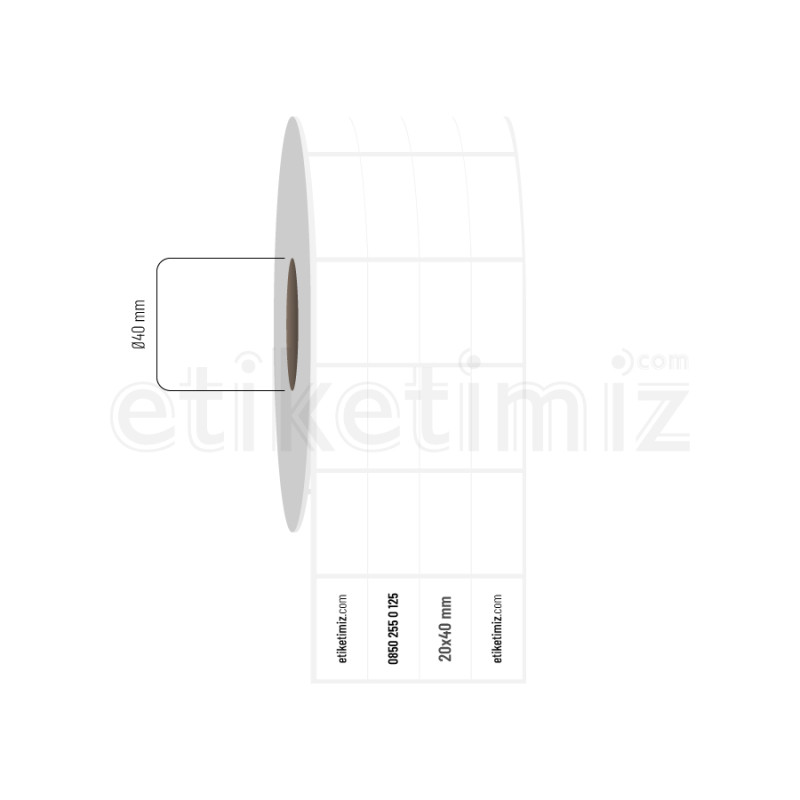20x40 mm 4'lü Bitişik Fasson Fastyre Etiket 20x40 mm 4'lü Bitişik Fasson Fastyre Etiket