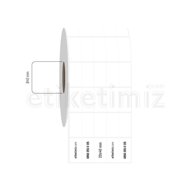 20x40 mm 5'li Bitişik Fasson Fastyre Etiket 20x40 mm 5'li Bitişik Fasson Fastyre Etiket