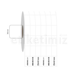 20x40 mm 6'lı Aralıklı Fastyre Etiket