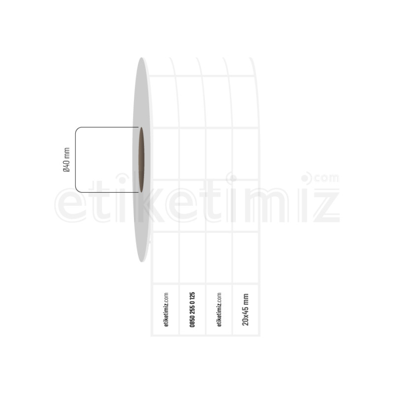 20x45 mm 4'lü Aralıklı Fasson Fastyre Etiket 20x45 mm 4'lü Aralıklı Fasson Fastyre Etiket