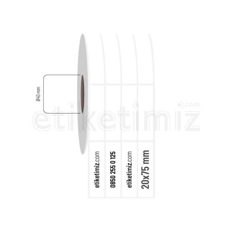 20x75 mm 4'lü Aralıklı Fasson Fastyre Etiket 20x75 mm 4'lü Aralıklı Fasson Fastyre Etiket