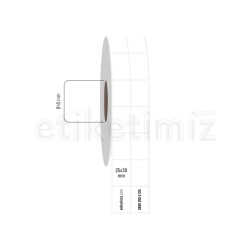 25x30 mm 2'li Aralıklı Fastyre Etiket