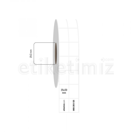 25x30 mm 2'li Aralıklı Fasson Fastyre Etiket