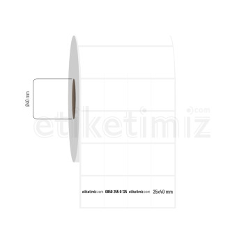 25x40 mm 4'lü Bitişik Fastyre Etiket 25x40 mm 4'lü Bitişik Fastyre Etiket