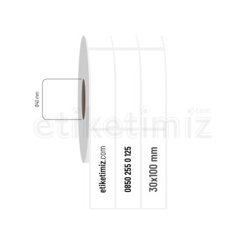 30x100 mm 3'lü Aralıklı Fastyre Etiket 30x100 mm 3'lü Aralıklı Fastyre Etiket