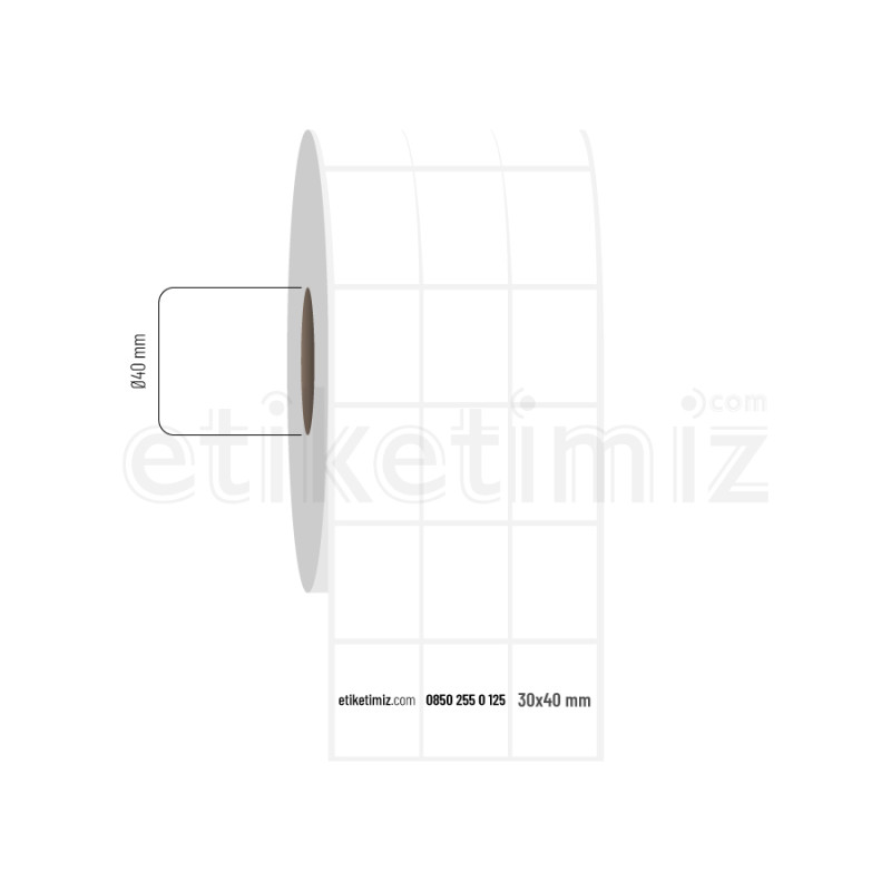 30x40 mm 3'lü Aralıklı Fasson Fastyre Etiket 30x40 mm 3'lü Aralıklı Fasson Fastyre Etiket