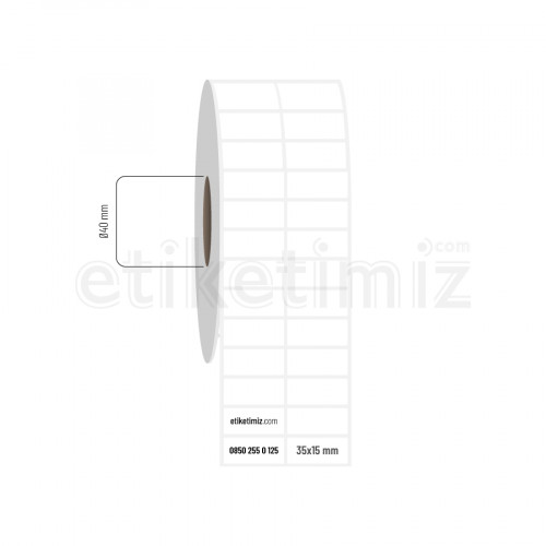 35x15 mm 2'li Aralıklı Fasson Fastyre Etiket