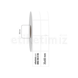 35x60 mm 2'li Aralıklı Fastyre Etiket