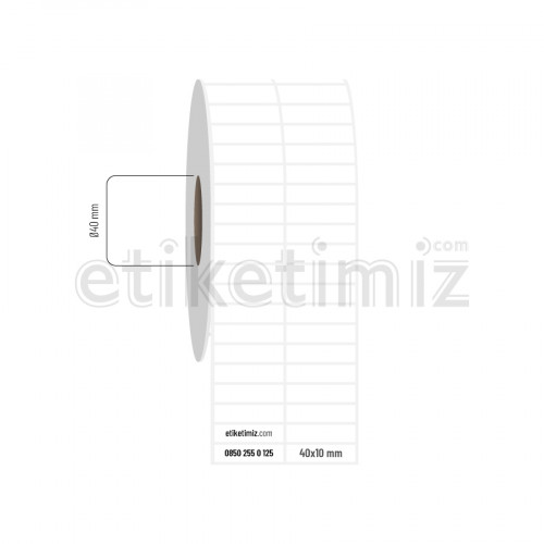 40x10 mm 2'li Aralıklı Fasson Fastyre Etiket