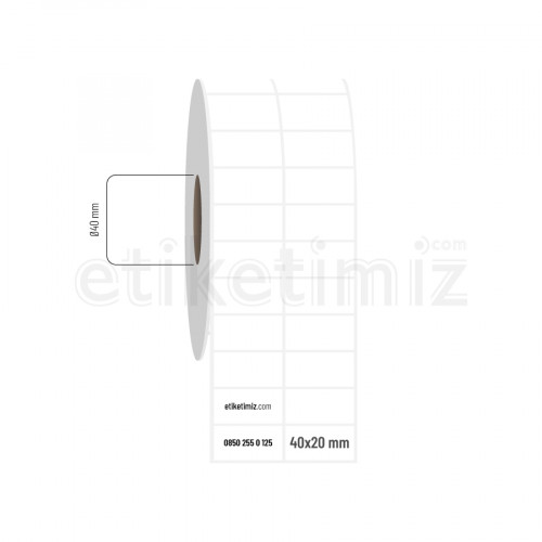 40x20 mm 2'li Aralıklı Fasson Fastyre Etiket