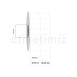 40x25 mm 2'li Aralıklı Fastyre Etiket
