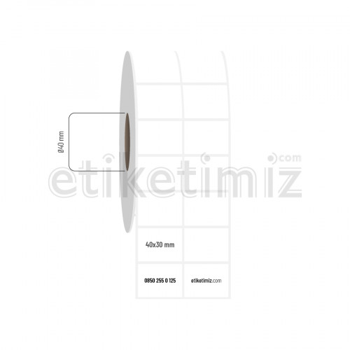 40x30 mm 2'li Aralıklı PP Opak Etiket