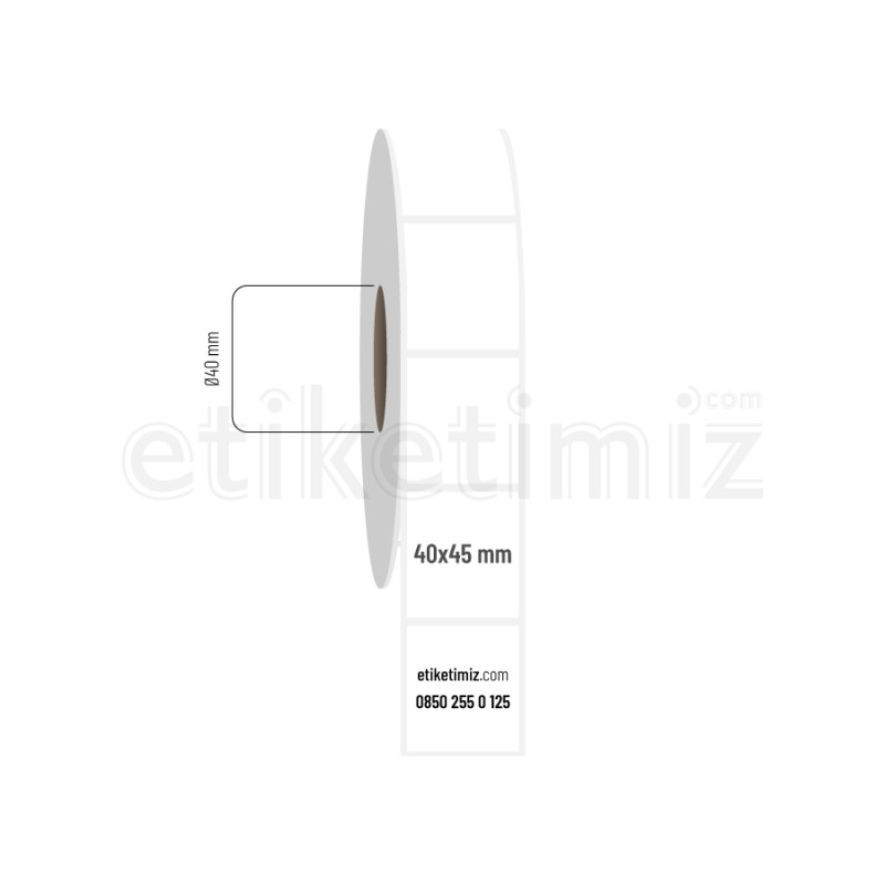 40x45 mm Fasson Fastyre Etiket 40x45 mm Fasson Fastyre Etiket