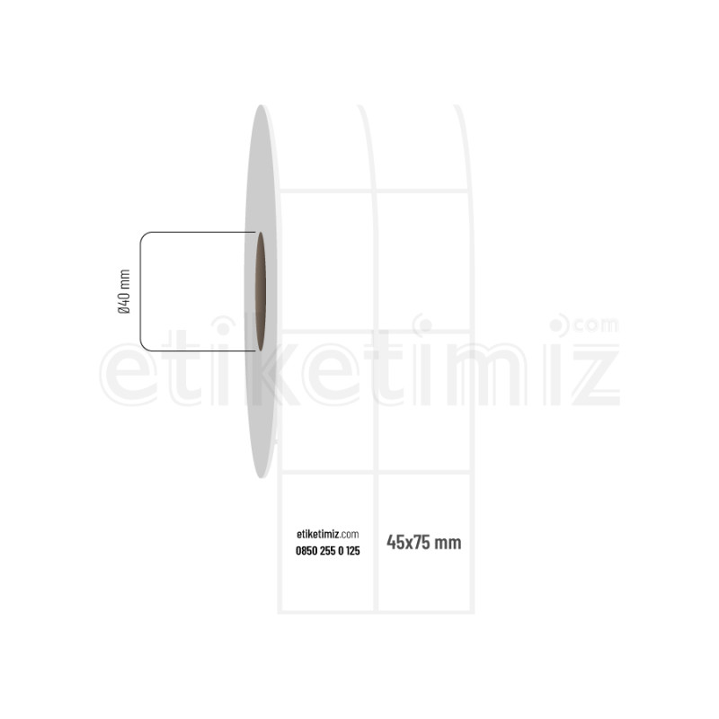 45x75 mm 2'li Aralıklı Fasson Fastyre Etiket 45x75 mm 2'li Aralıklı Fasson Fastyre Etiket