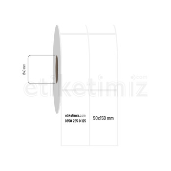50x150 mm 2'li Aralıklı PP Opak Etiket 50x150 mm 2'li Aralıklı PP Opak Etiket