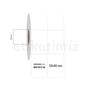 50x60 mm 2'li Aralıklı Fastyre Etiket