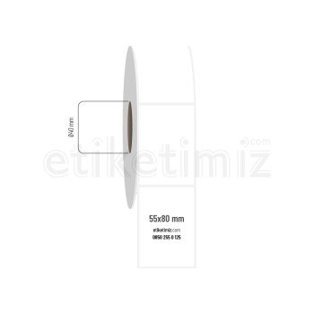 55x80 mm PP Opak Etiket 55x80 mm PP Opak Etiket