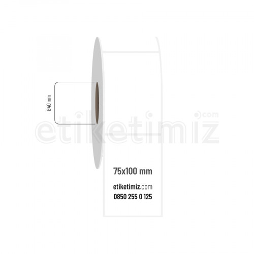 75x100 mm Fasson Fastyre Etiket