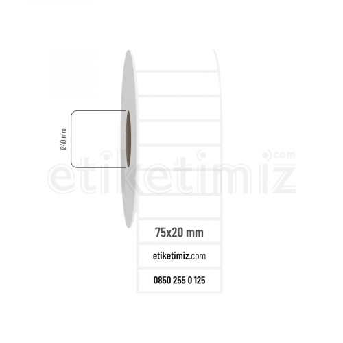 75x20 mm Fasson Fastyre Etiket