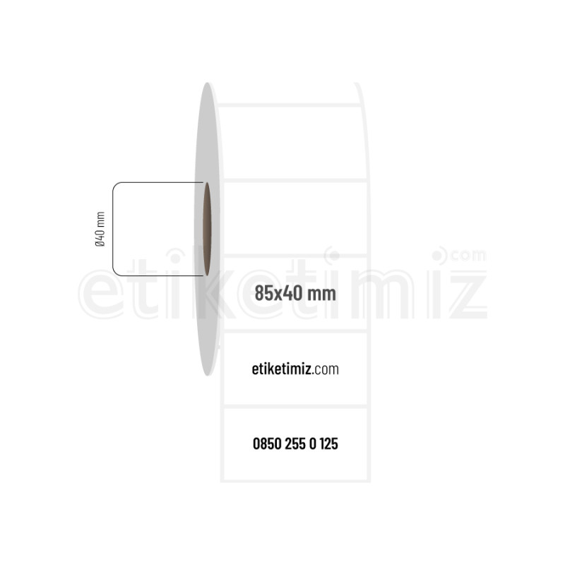 85x40 mm Fasson Fastyre Etiket 85x40 mm Fasson Fastyre Etiket