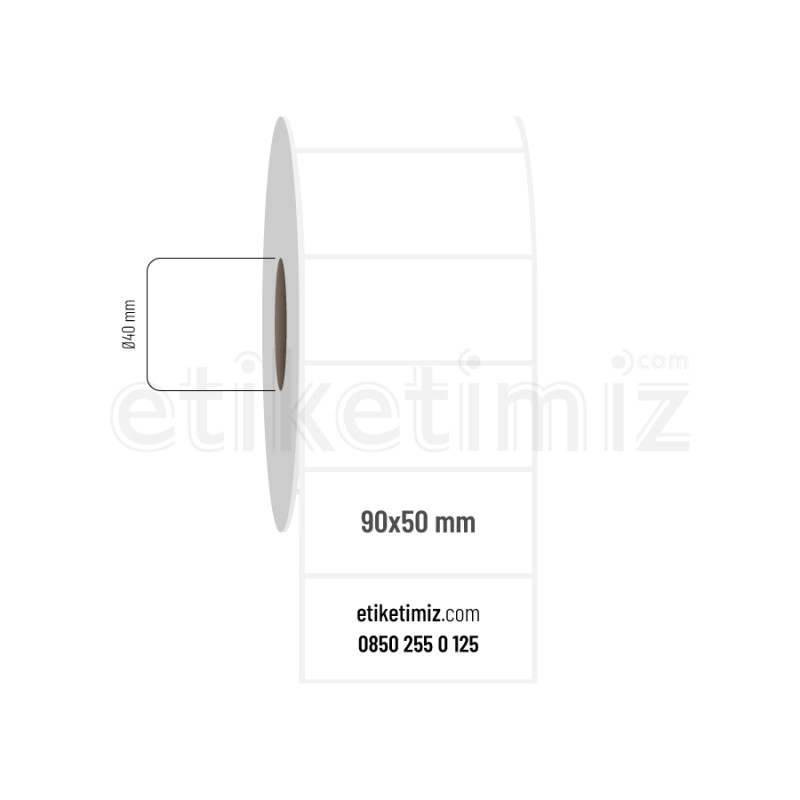 90x50 mm Fasson Fastyre Etiket 90x50 mm Fasson Fastyre Etiket