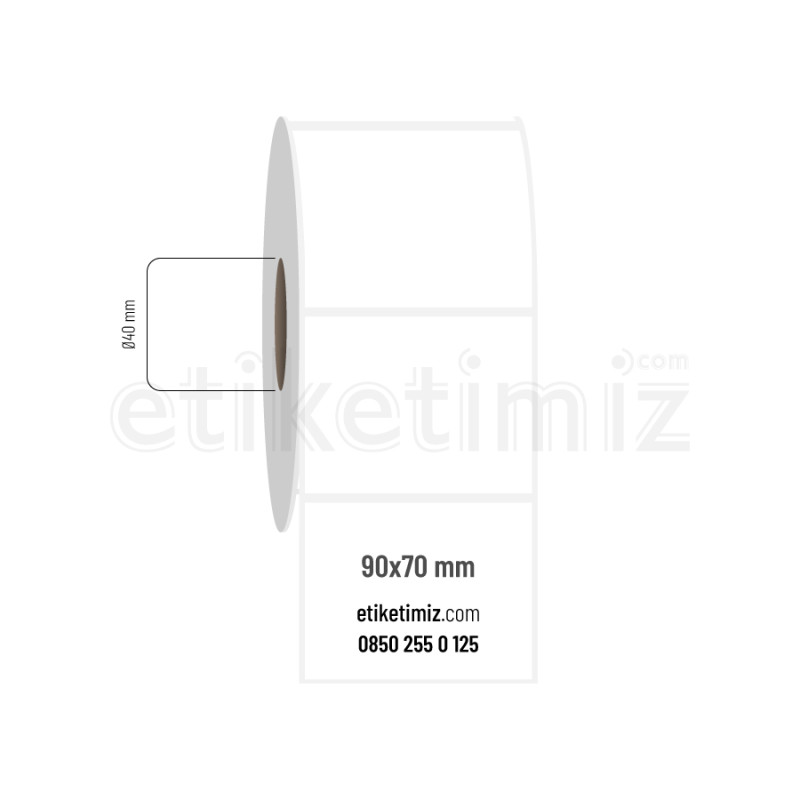90x70 mm PP Opak Etiket 90x70 mm PP Opak Etiket