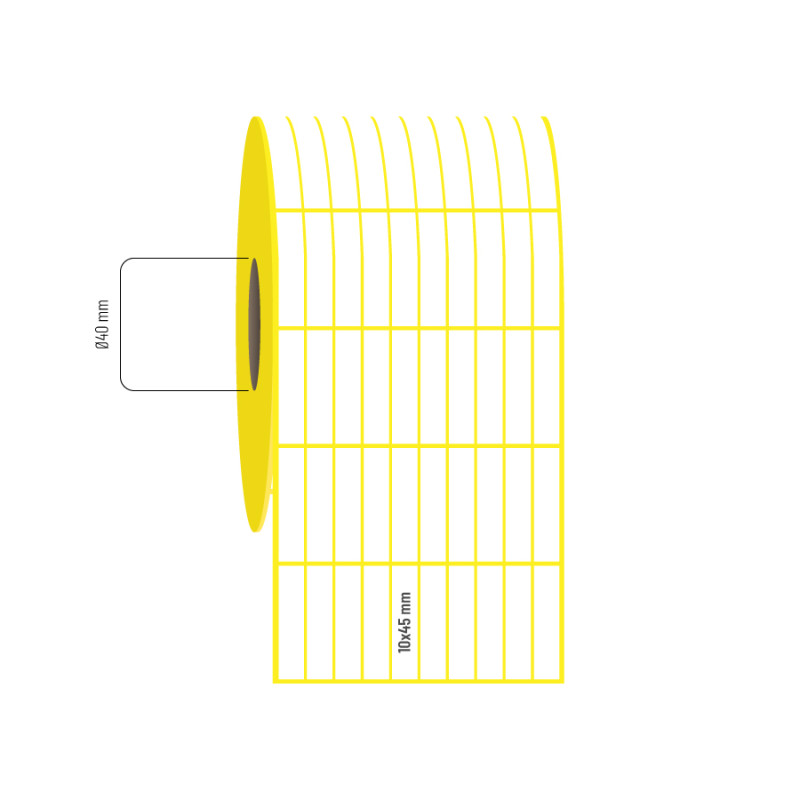 10x45 mm 10lu Aralıklı Vellum Etiket