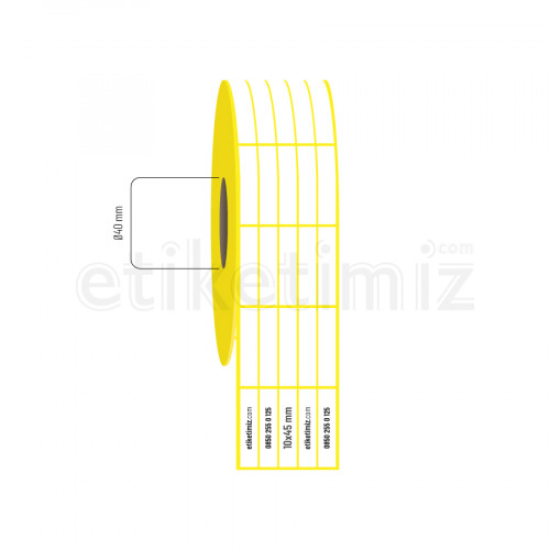 10x45 mm 5'li Aralıklı Lamine Termal Etiket