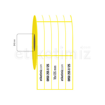 18x135 mm 5'li Bitişik Vellum Etiket 18x135 mm 5'li Bitişik Vellum Etiket