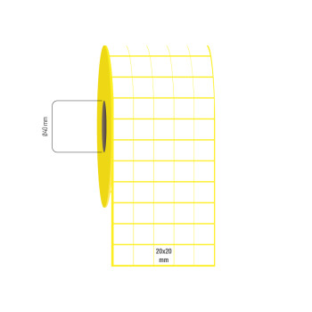 20x20 mm 5'li Bitişik Kuşe Etiket 20x20 mm 5'li Bitişik Kuşe Etiket