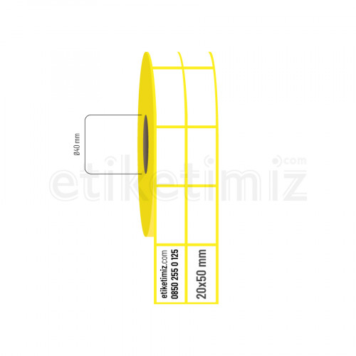 20x50 mm 2li Aralıklı Vellum Etiket