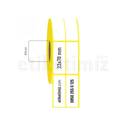 23x78 mm 2li Aralıklı Vellum Etiket