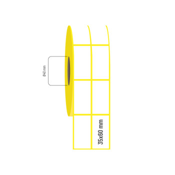 35x60 mm 2'li Aralıklı Vellum Etiket