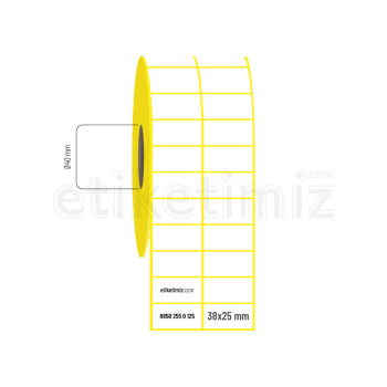 38x25 mm 2'li Aralıklı Vellum Etiket