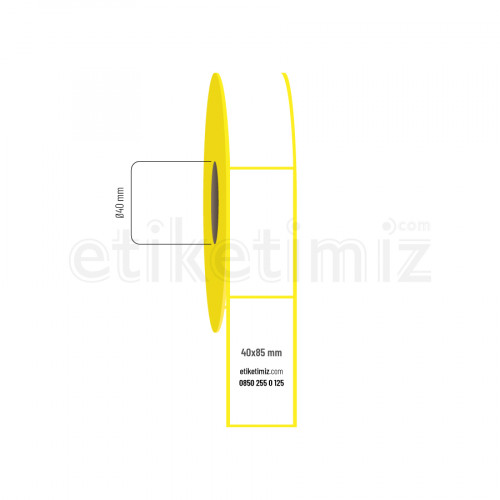 40x85 mm Lamine Termal Etiket