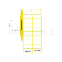 45x10 mm 2'li Aralıklı Kuşe Etiket