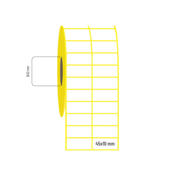 45x10 mm 2'li Aralıklı Vellum Etiket