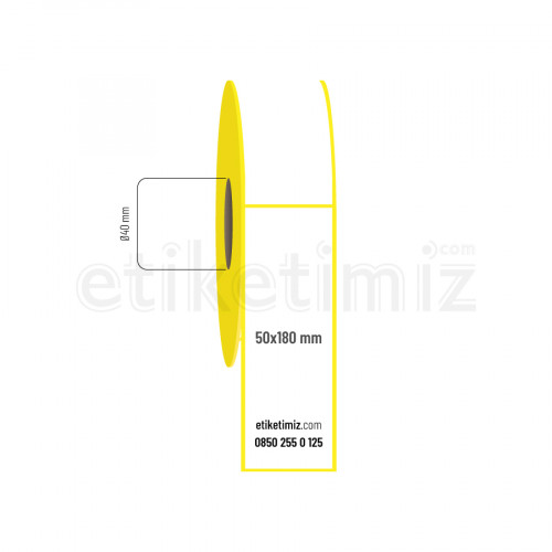 50x180 mm Lamine Termal Etiket