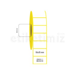 55x35 mm Kuşe Etiket