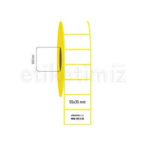 55x35 mm Vellum Etiket