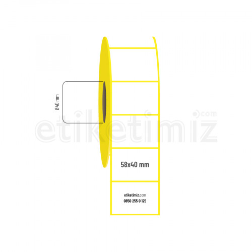 58x40 mm Eco Termal Etiket