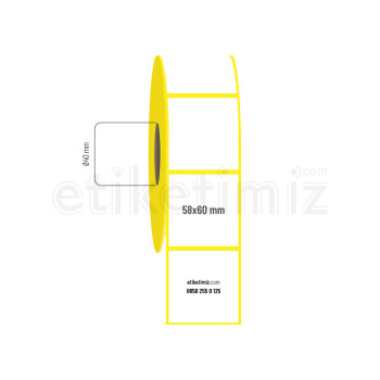 58x60 mm Termal Terazi Etiketi 58x60 mm Termal Terazi Etiketi