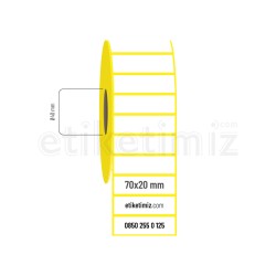 70x20 mm Kuşe Etiket
