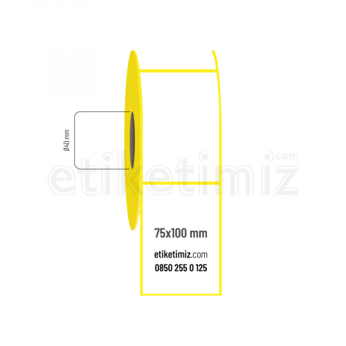 75x100 mm Lamine Termal Etiket