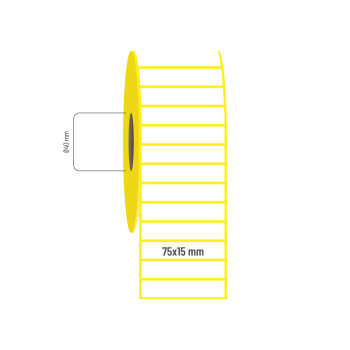75x15 mm Kuşe Etiket 75x15 mm Kuşe Etiket