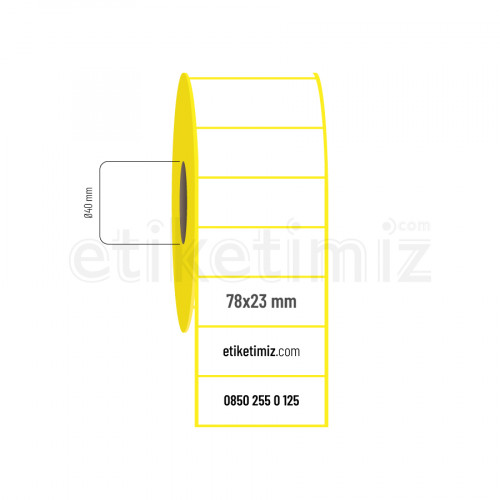 78x23 mm Vellum Etiket