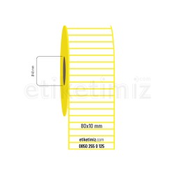 80x10 mm Kuşe Etiket