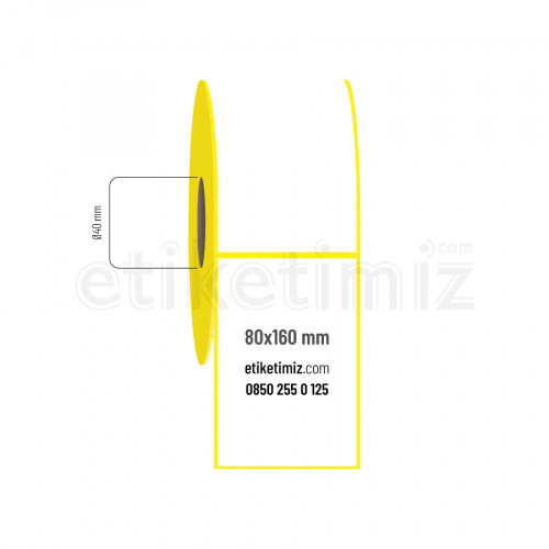 80x160 mm Kuşe Etiket