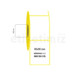 80x90 mm Kuşe Etiket