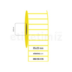 85x20 mm Kuşe Etiket